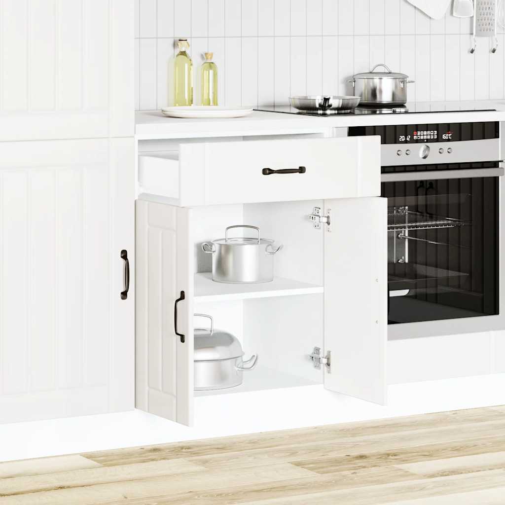 Base da Cucina Lucca Bianco in Legno Multistrato - homemem39