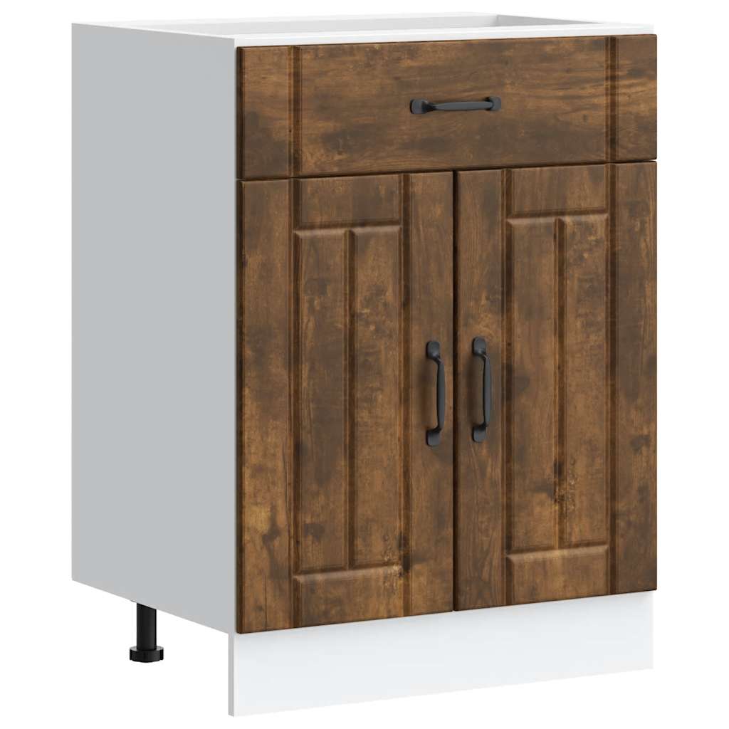 Base da Cucina Lucca Rovere Fumo in Legno Multistrato - homemem39