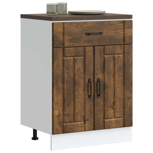 Base da Cucina Lucca Rovere Fumo in Legno Multistrato - homemem39