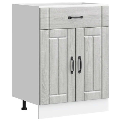 Base da Cucina Lucca Grigio Sonoma in Legno Multistrato - homemem39