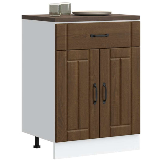Base da Cucina Lucca Rovere Marrone in Legno Multistrato - homemem39