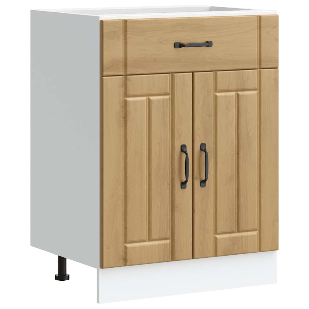 Base da Cucina Lucca Rovere Artigianale in Legno Multistrato - homemem39