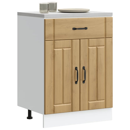 Base da Cucina Lucca Rovere Artigianale in Legno Multistrato - homemem39