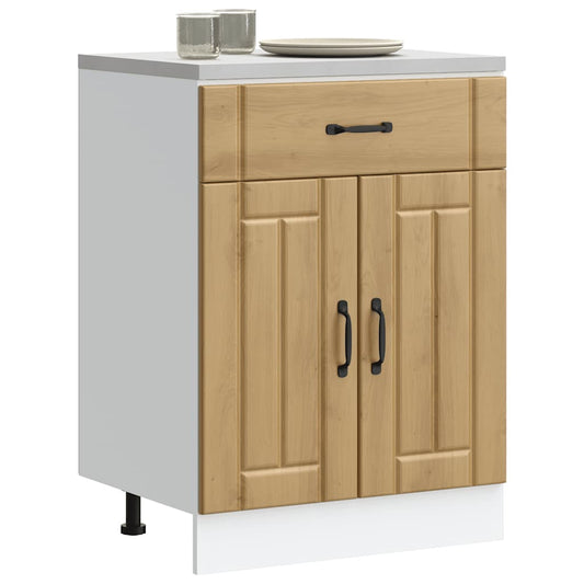 Base da Cucina Lucca Rovere Artigianale in Legno Multistrato - homemem39