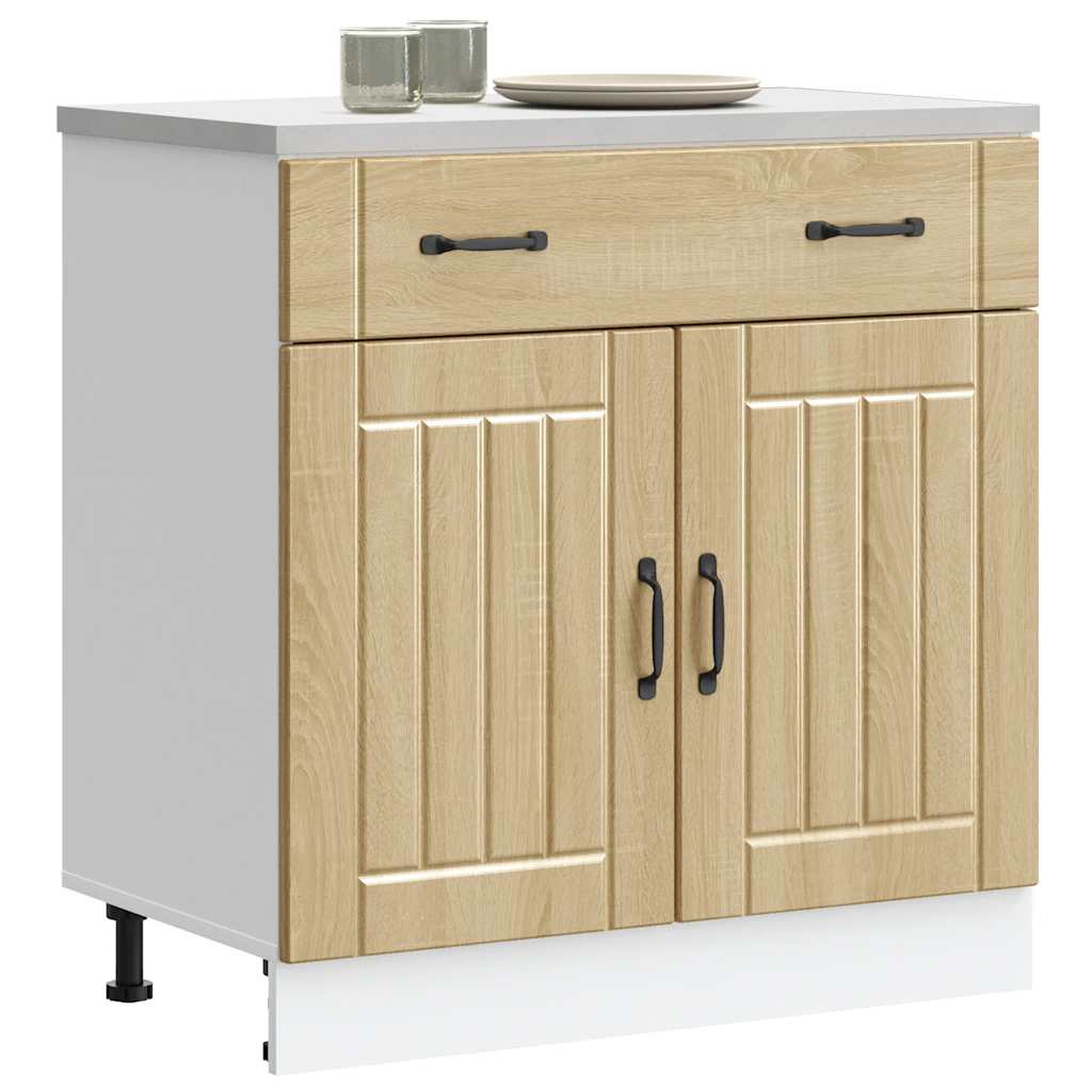 Base da Cucina Lucca Rovere Sonoma in Legno Multistrato - homemem39