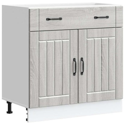 Base da Cucina Lucca Grigio Sonoma in Legno Multistrato - homemem39