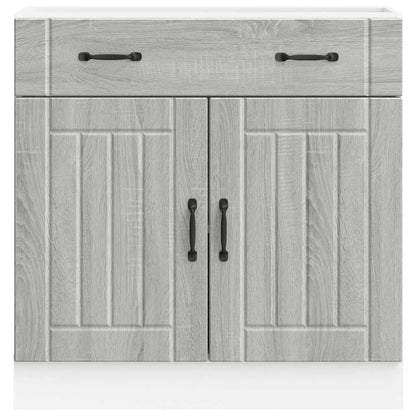 Base da Cucina Lucca Grigio Sonoma in Legno Multistrato - homemem39
