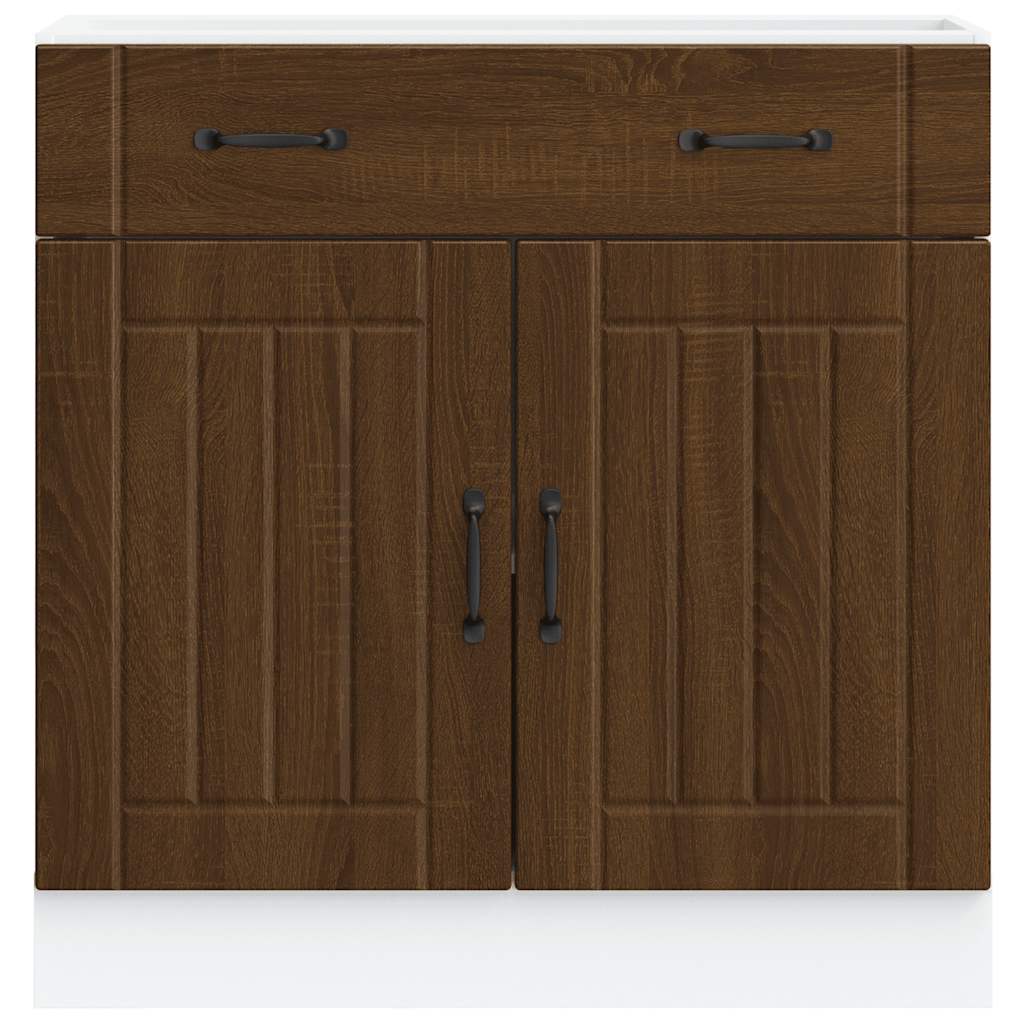 Base da Cucina Lucca Rovere Marrone in Legno Multistrato - homemem39