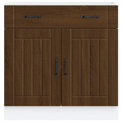 Base da Cucina Lucca Rovere Marrone in Legno Multistrato - homemem39
