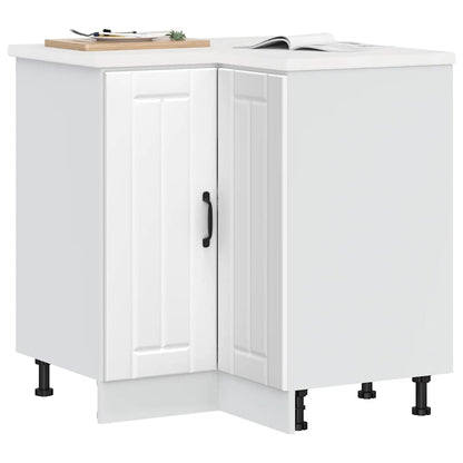 Mobile Base ad Angolo Cucina Lucca Bianco in Legno Multistrato - homemem39