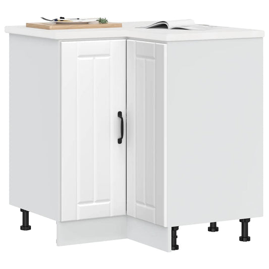 Mobile Base ad Angolo Cucina Lucca Bianco in Legno Multistrato - homemem39