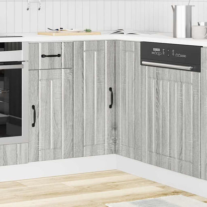 Mobile Base ad Angolo Cucina Lucca Grigio Sonoma in Truciolato - homemem39