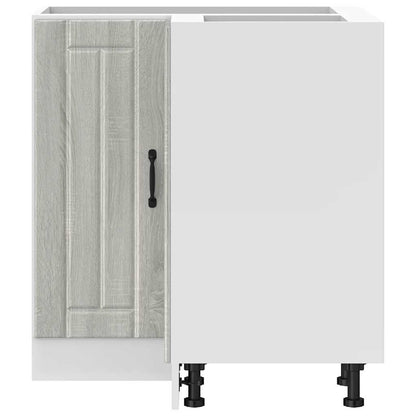 Mobile Base ad Angolo Cucina Lucca Grigio Sonoma in Truciolato - homemem39
