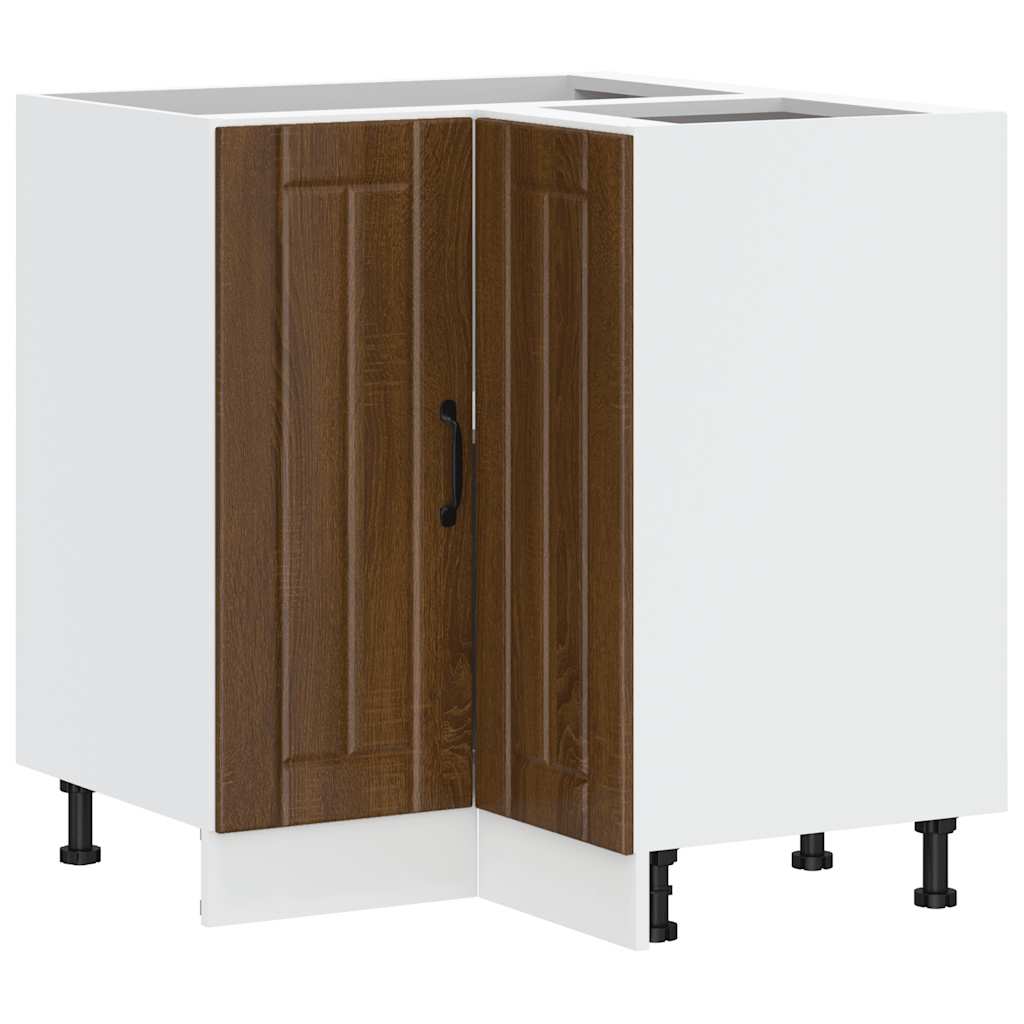 Mobile Base ad Angolo Cucina Lucca Rovere Marrone in Truciolato - homemem39
