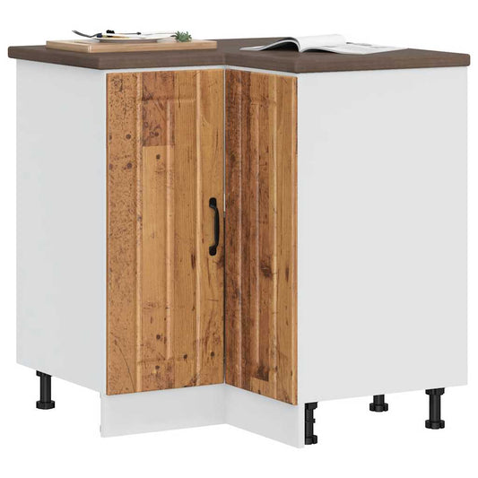 Mobile Base ad Angolo Cucina Lucca Legno Antico in Truciolato - homemem39