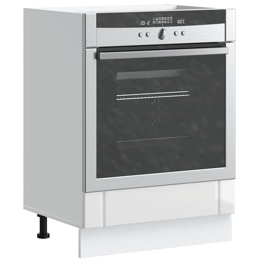 Armadio Forno Lucca Bianco Lucido in Legno Multistrato - homemem39