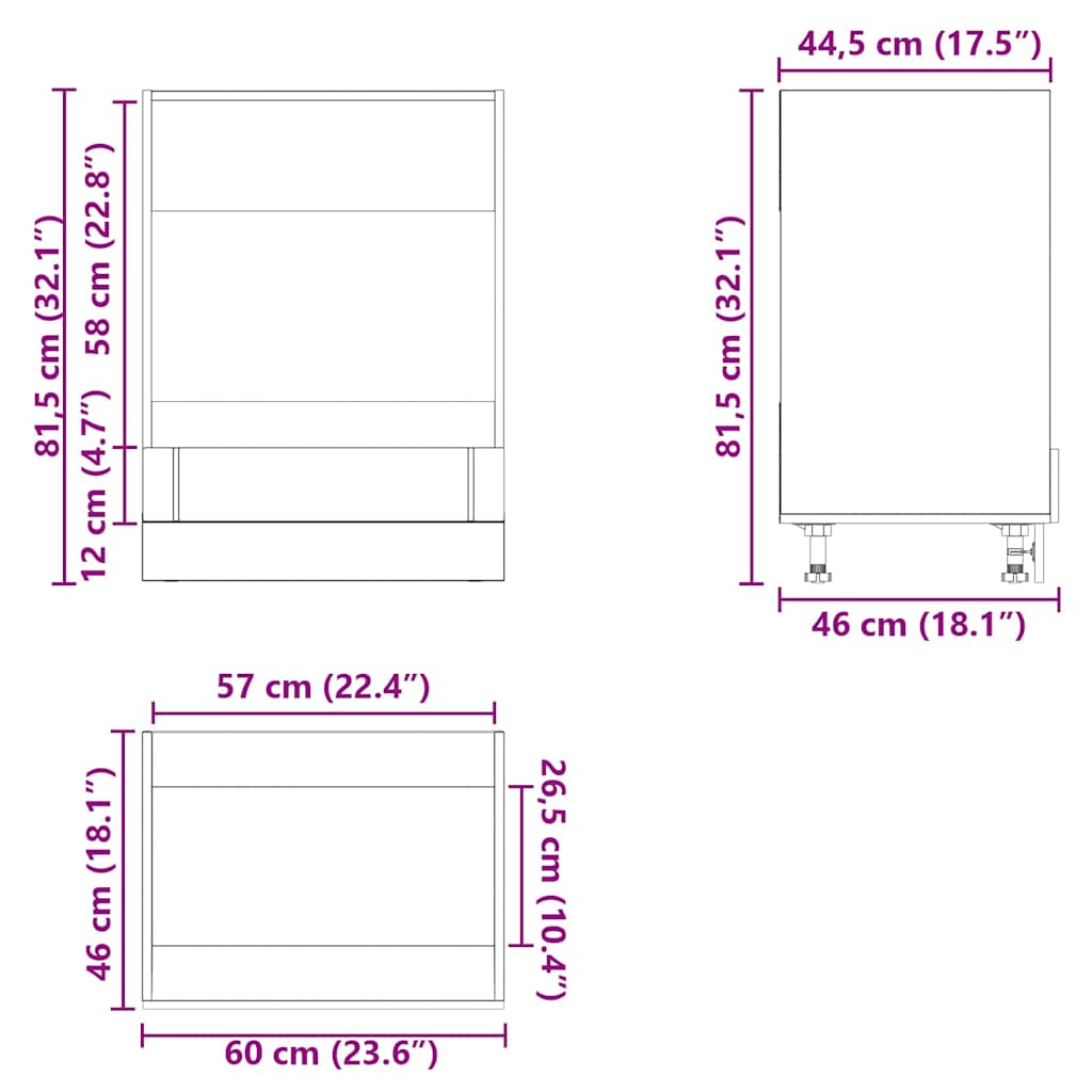 Armadio Forno Lucca Grigio Sonoma in Legno Multistrato - homemem39