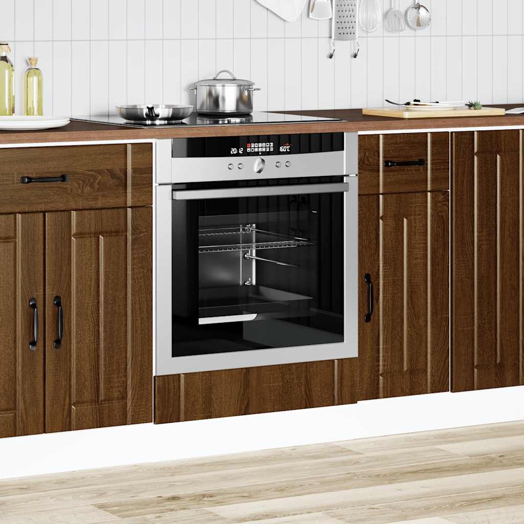 Armadio Forno Lucca Rovere Marrone in Legno Multistrato - homemem39