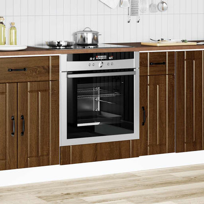 Armadio Forno Lucca Rovere Marrone in Legno Multistrato - homemem39