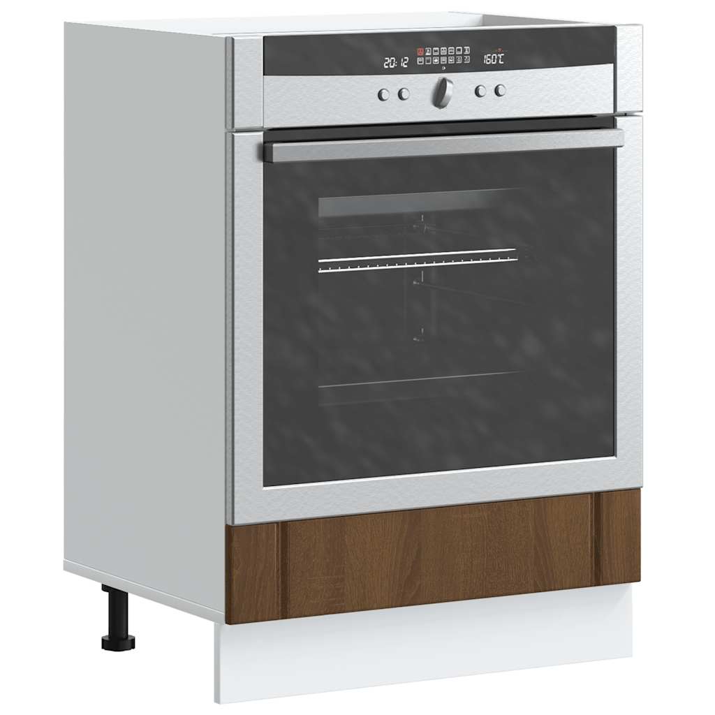 Armadio Forno Lucca Rovere Marrone in Legno Multistrato - homemem39