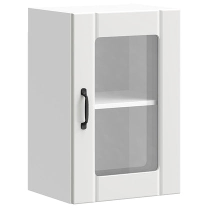 Pensile da Cucina con Porta in Vetro Lucca Bianco - homemem39