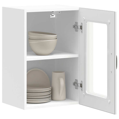 Pensile da Cucina con Porta in Vetro Lucca Bianco - homemem39