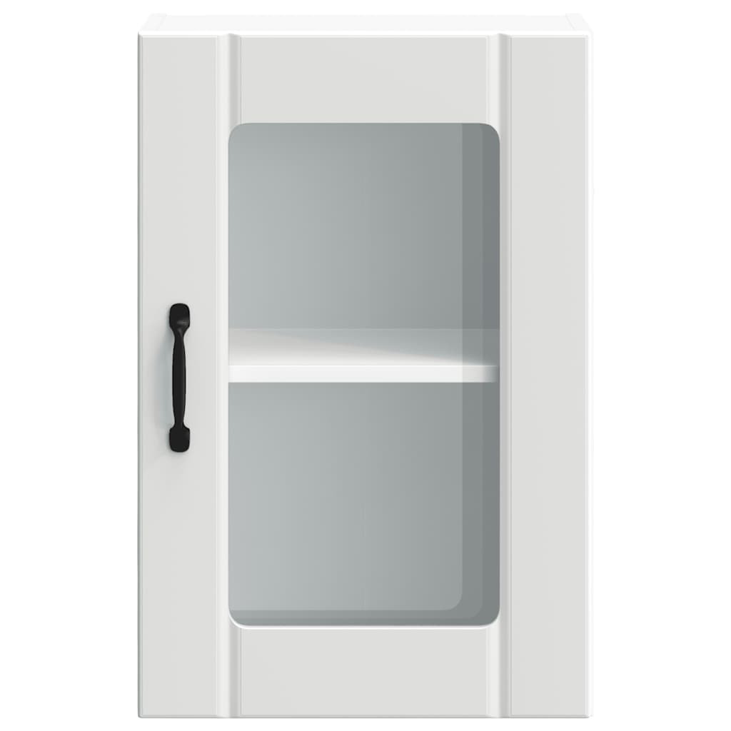 Pensile da Cucina con Porta in Vetro Lucca Bianco - homemem39