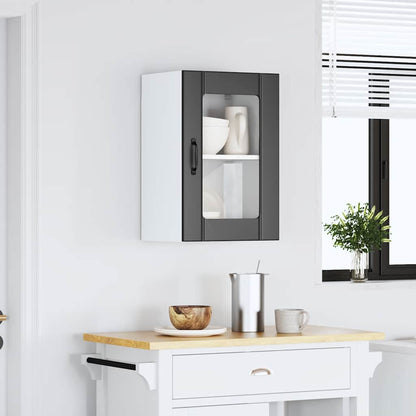 Pensile da Cucina con Porta in Vetro Lucca Nero - homemem39