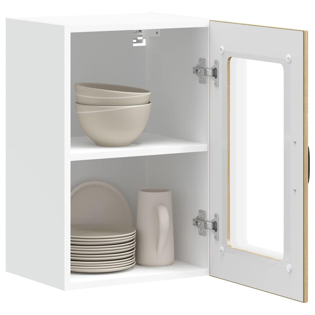 Pensile da Cucina con Porta in Vetro Lucca Rovere Sonoma - homemem39