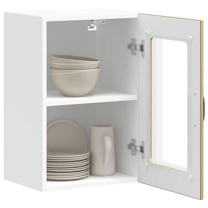 Pensile da Cucina con Porta in Vetro Lucca Rovere Sonoma - homemem39