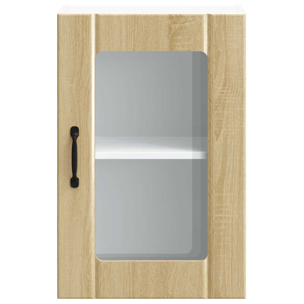 Pensile da Cucina con Porta in Vetro Lucca Rovere Sonoma - homemem39