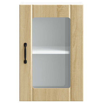 Pensile da Cucina con Porta in Vetro Lucca Rovere Sonoma - homemem39