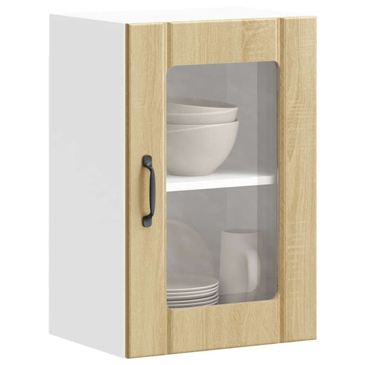 Pensile da Cucina con Porta in Vetro Lucca Rovere Sonoma - homemem39
