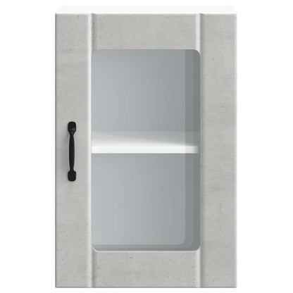 Pensile da Cucina con Porta in Vetro Lucca Grigio Cemento - homemem39
