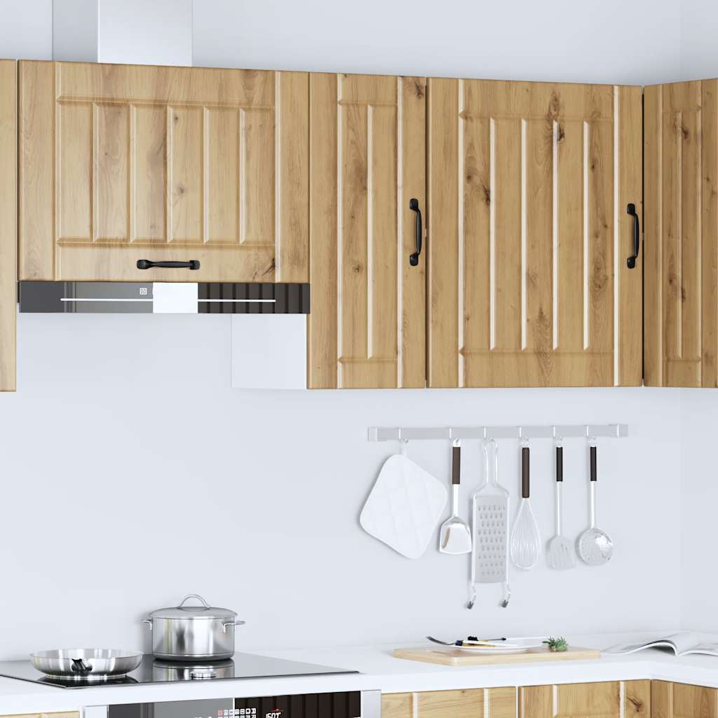 Pensile da Cucina Lucca Rovere Artigianale in Legno Multistrato - homemem39