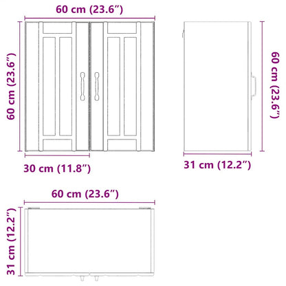 Pensile da Cucina Lucca Rovere Marrone in Legno Multistrato - homemem39