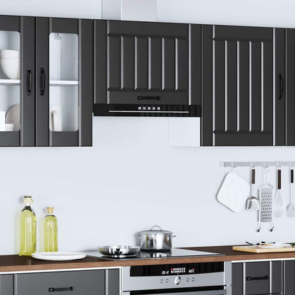Pensile da Cucina Lucca Nero in Legno Multistrato - homemem39