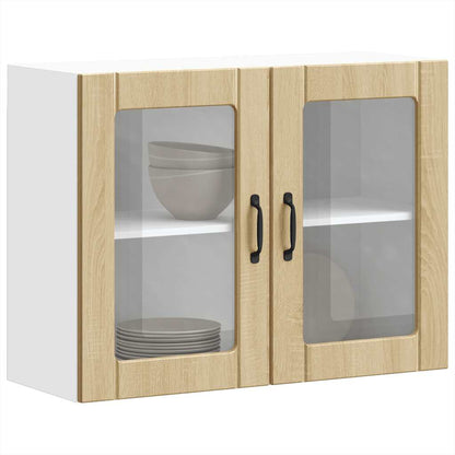 Pensile da Cucina con Porta in Vetro Lucca Rovere Sonoma - homemem39