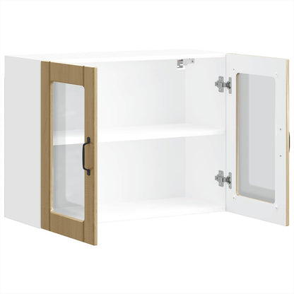 Pensile da Cucina con Porta in Vetro Lucca Rovere Sonoma - homemem39