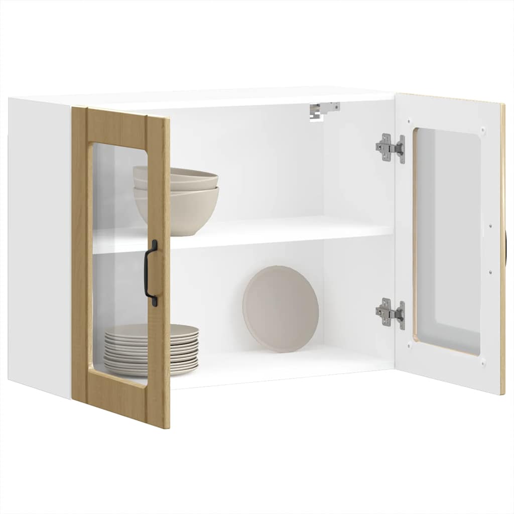 Pensile da Cucina con Porta in Vetro Lucca Rovere Sonoma - homemem39