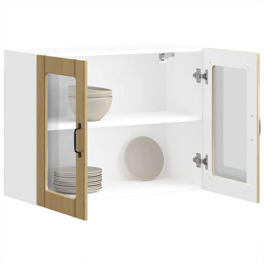 Pensile da Cucina con Porta in Vetro Lucca Rovere Sonoma - homemem39