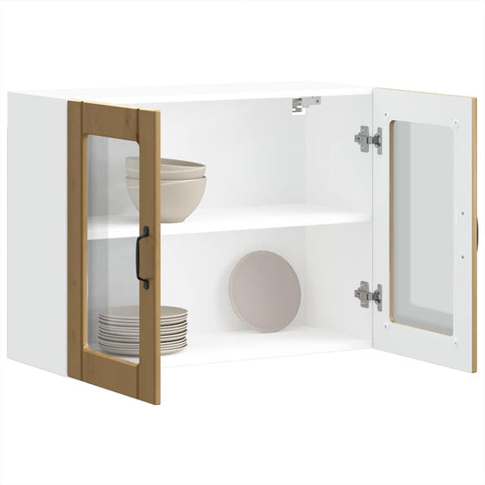 Pensile da Cucina con Porta in Vetro Lucca Rovere Artigianale - homemem39