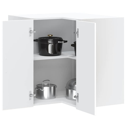 Pensile da Cucina ad Angolo Lucca Bianco in Legno Multistrato - homemem39