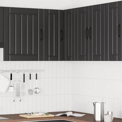 Pensile da Cucina ad Angolo Lucca Nero in Legno Multistrato - homemem39