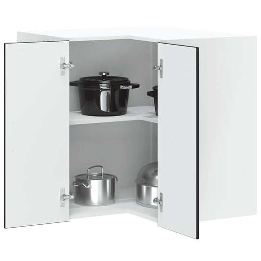 Pensile da Cucina ad Angolo Lucca Nero in Legno Multistrato