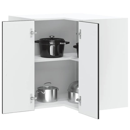 Pensile da Cucina ad Angolo Lucca Nero in Legno Multistrato - homemem39