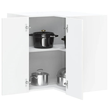 Pensile da Cucina ad Angolo Lucca Bianco Lucido in Truciolato - homemem39