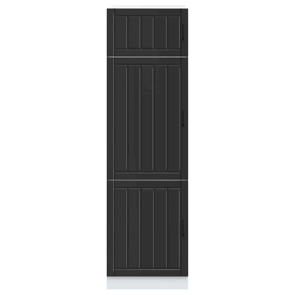 Armadio da Cucina Lucca Nero in Legno Multistrato - homemem39