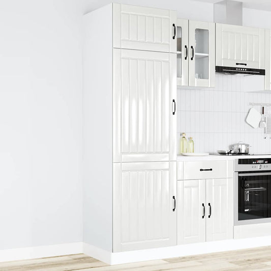 Armadio da Cucina Lucca Bianco Lucido in Legno Multistrato - homemem39