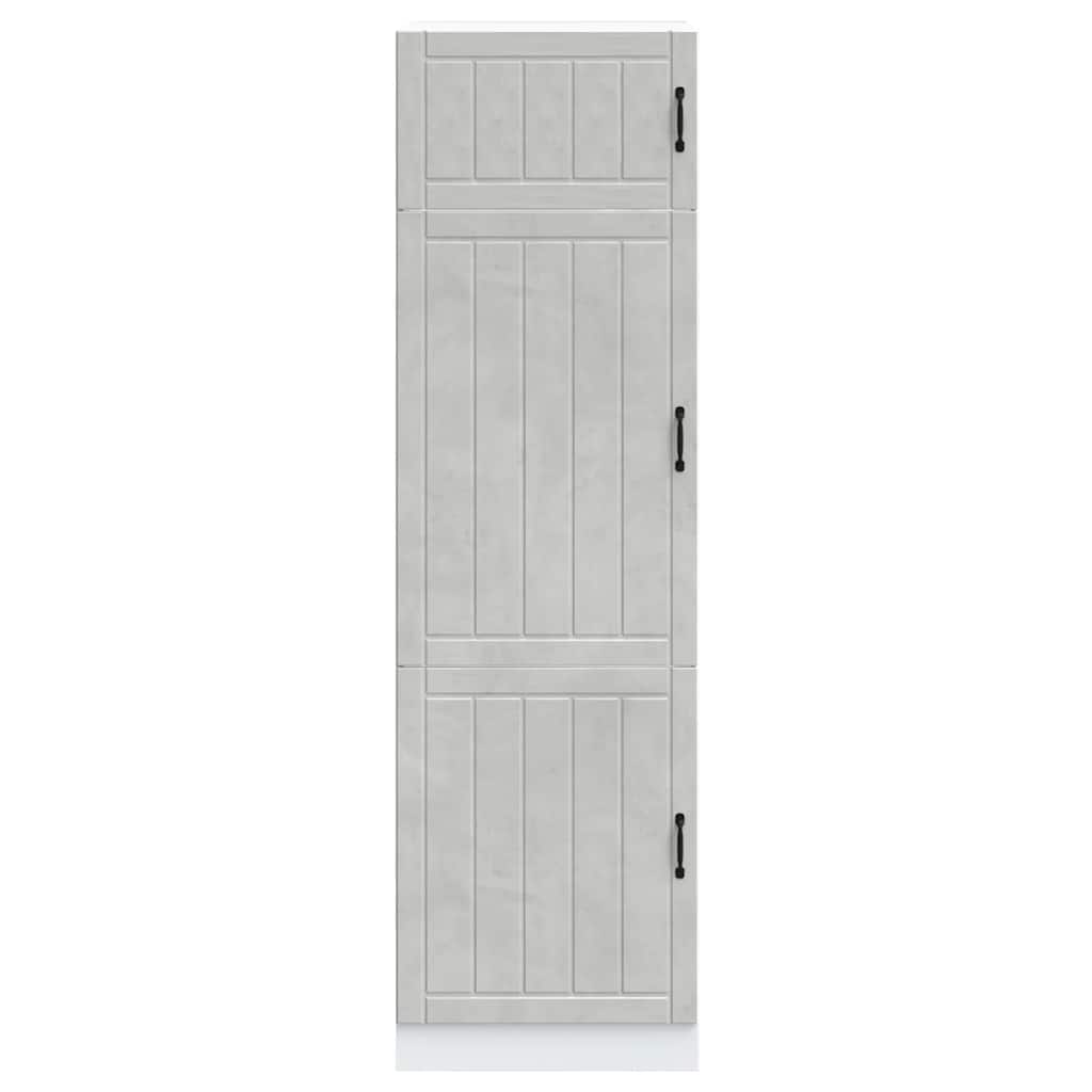 Armadio da Cucina Lucca Grigio Cemento in Legno Multistrato - homemem39